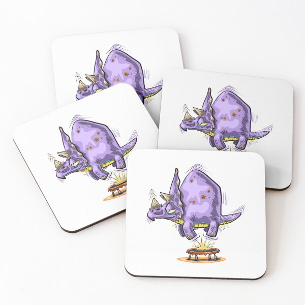 Item preview, Funny Triceratops Dinosaur Trampoline Art designed and sold by dixondesi.
