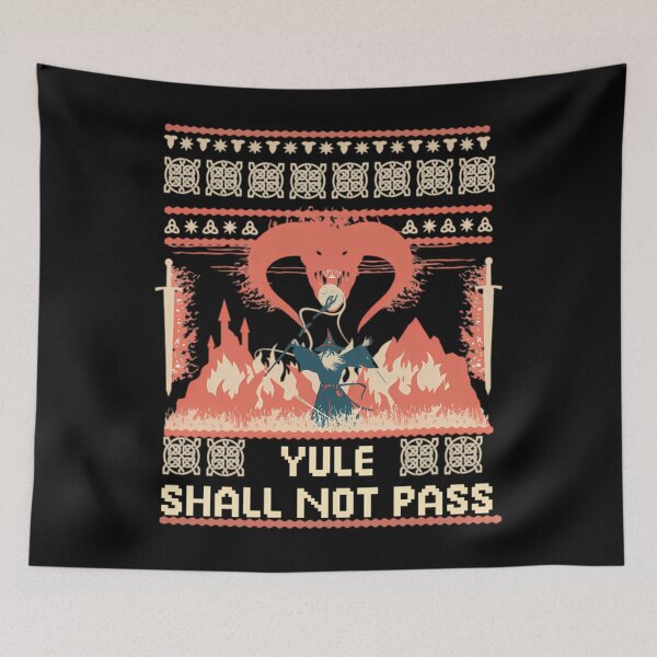 Item preview, Yule Shall Not Pass Ugly Christmas Sweater designed and sold by PeaceTypo.