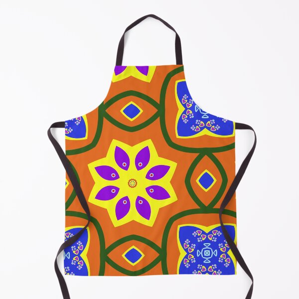 Item preview, Bold Orange and Purple Geometric Mandala Pattern designed and sold by Tinsleybluebell.