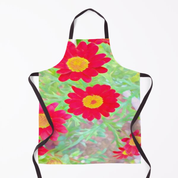 Item preview, Abstract Impressionist Red Marguerite Daisy Garden Digital Art designed and sold by BalkanBloom.