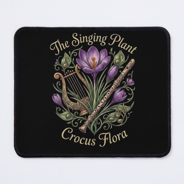Item preview, Crocus Floral Illustration T-Shirt | Botanical Musicery Shirt designed and sold by SONOONDESIGN.