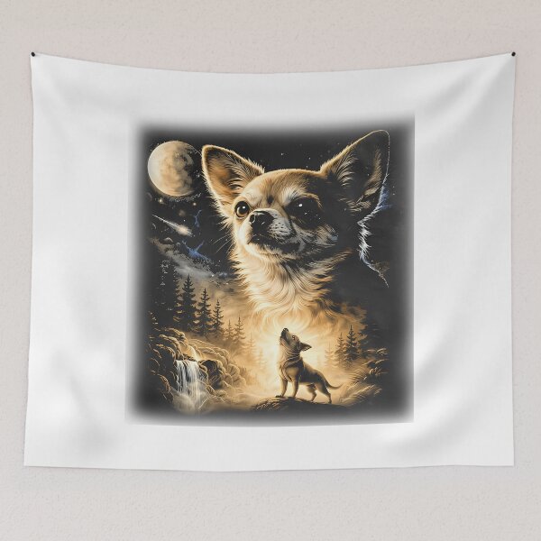 Item preview, Chihuahua Howling to The Moon Vintage  90s designed and sold by PeaceTypo.