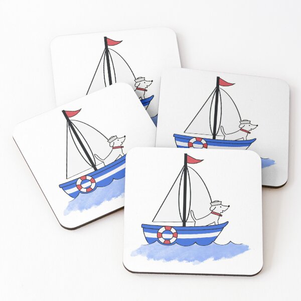 Item preview, Cute Sailing Dog | Nautical Puppy Adventure Illustration designed and sold by pinkystickstore.