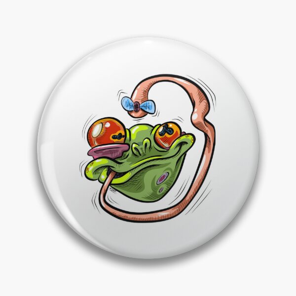 Item preview, Funny Frog Catching Fly Cartoon Illustration designed and sold by dixondesi.