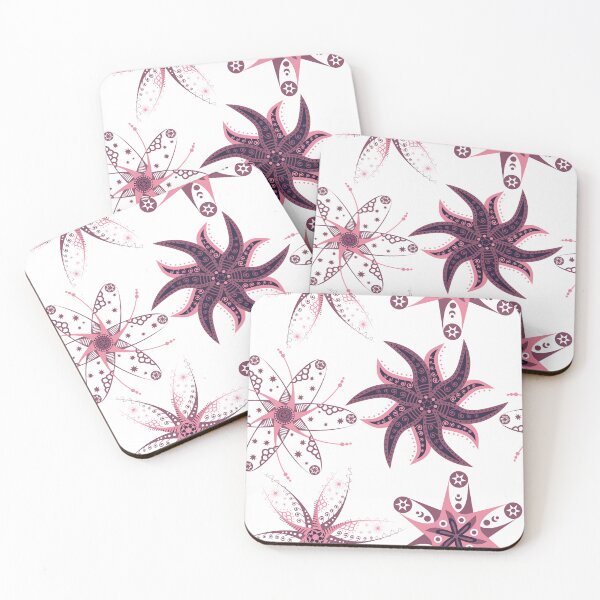 Item preview, Pink Boho Mandala Flower Celestial Stars Moons Seamless Pattern designed and sold by DERA RAY.