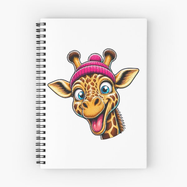 Item preview, Funny Giraffe Wearing Pink Beanie Cartoon designed and sold by Krincydigitalart.
