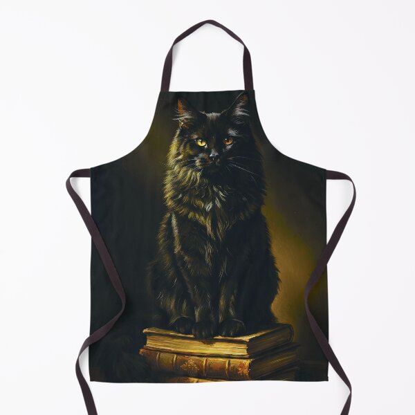 Item preview, Black Cat on Books Dark Academia Painting Art designed and sold by Francis & May.