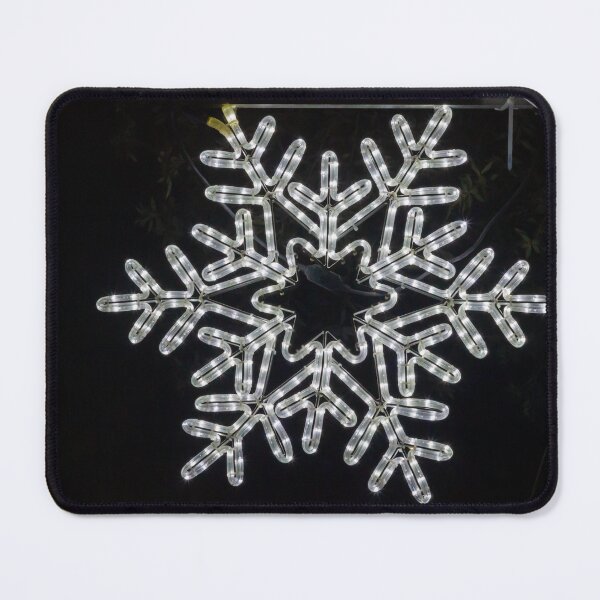 Item preview, Illuminated Snowflake Holiday Light Decoration Hanging On Pole Against Dark Night Sky designed and sold by Nmallia.