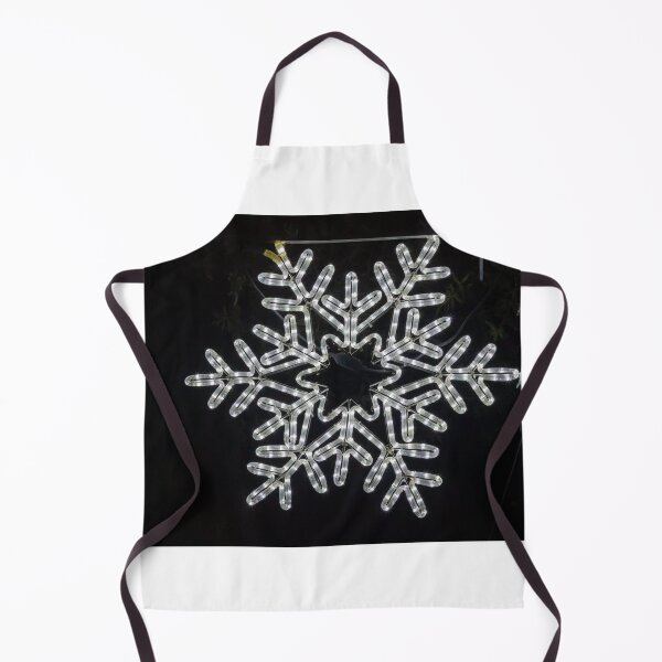 Item preview, Illuminated Snowflake Holiday Light Decoration Hanging On Pole Against Dark Night Sky designed and sold by Nmallia.