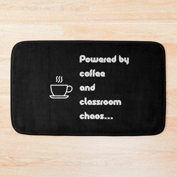 Item preview, Powered by Coffee and Classroom Chaos Funny Teacher designed and sold by GrafenAcademy.