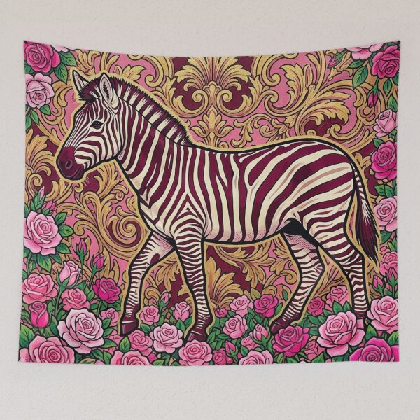 Item preview, Burgundy Zebra & Gold Baroque designed and sold by DesignsByPrnces.