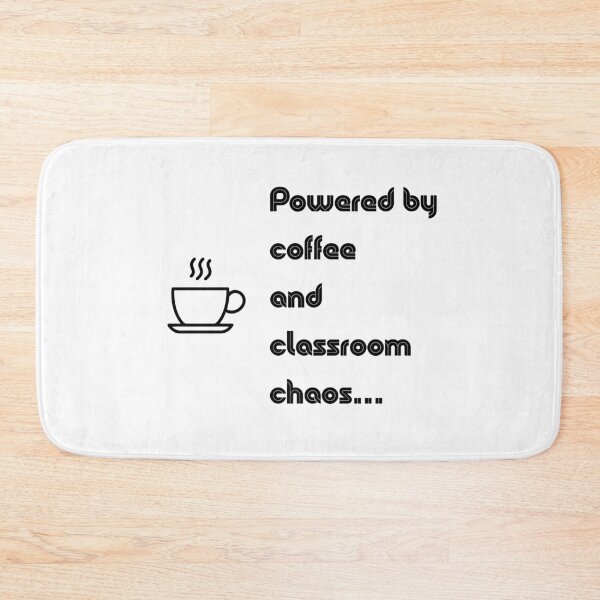 Item preview, Powered by Coffee and Classroom Chaos Funny Teacher designed and sold by GrafenAcademy.