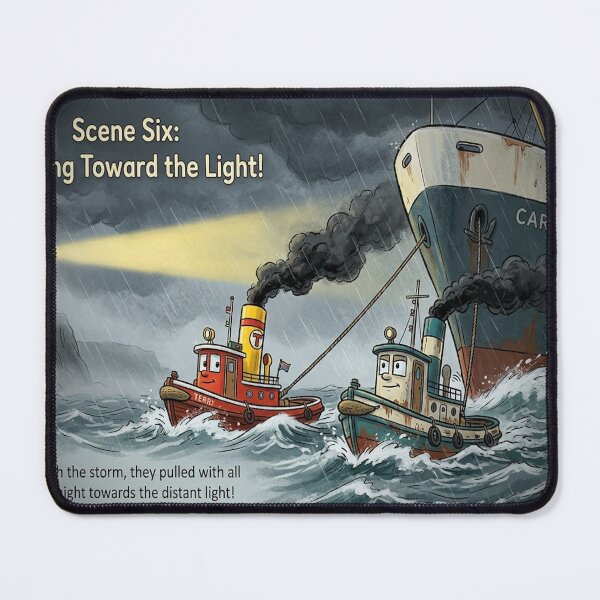 Item preview, Tugboats working to gether save the ship! Scene 6 of 7 designed and sold by Ontoland.