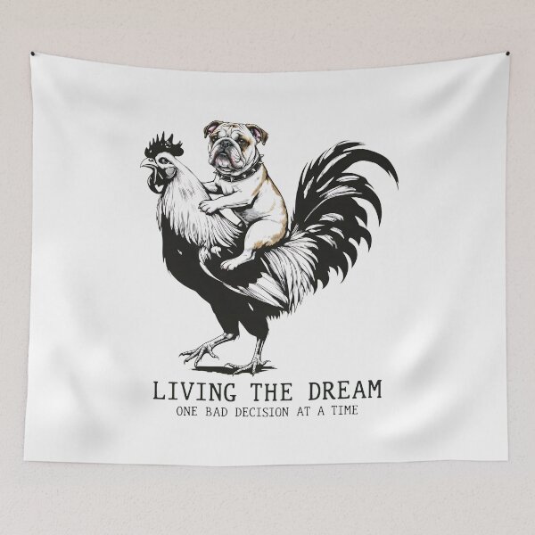 Item preview, Living The Dream One Bad Decision At A Time Frenchie Bulldog designed and sold by ber-flora.