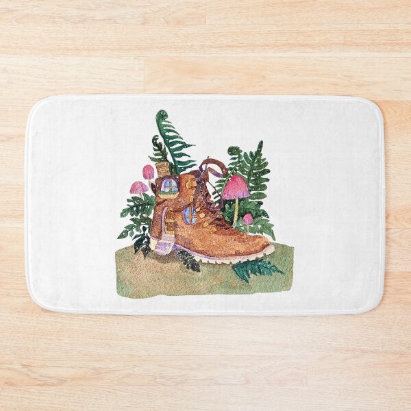Item preview, Brown Boot Fairy House Watercolor Illustration designed and sold by Kikiproject.