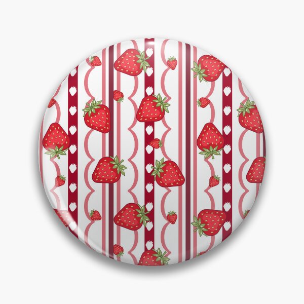 Item preview, Strawberry Seamless Pattern | Coquette Digital Paper | Pink Red Stripe Pattern designed and sold by romyca creation_22.