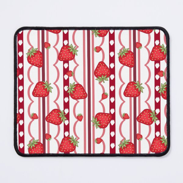 Item preview, Strawberry Seamless Pattern | Coquette Digital Paper | Pink Red Stripe Pattern designed and sold by romyca creation_22.