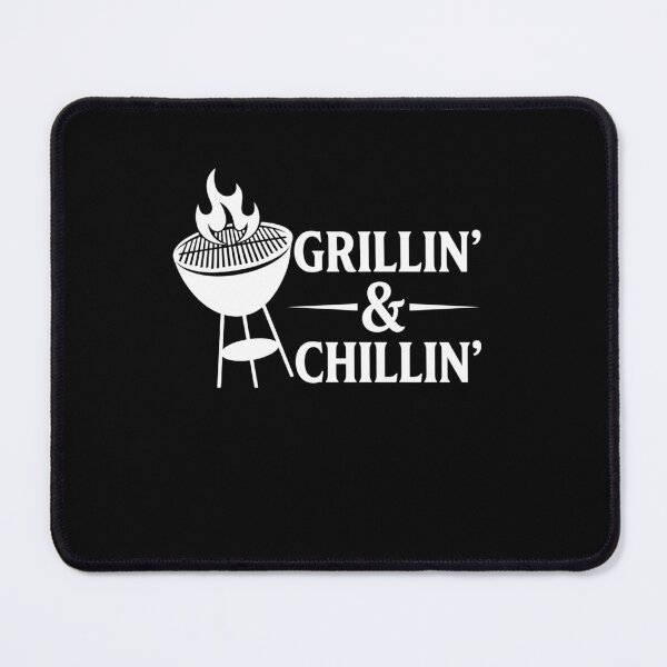 Item preview, Grillin And Chillin Funny BBQ Cookout Typography Design designed and sold by msaloyach.