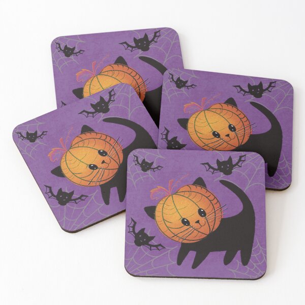 Item preview, Cute Halloween Pumpkin Cat designed and sold by Pryhozha.