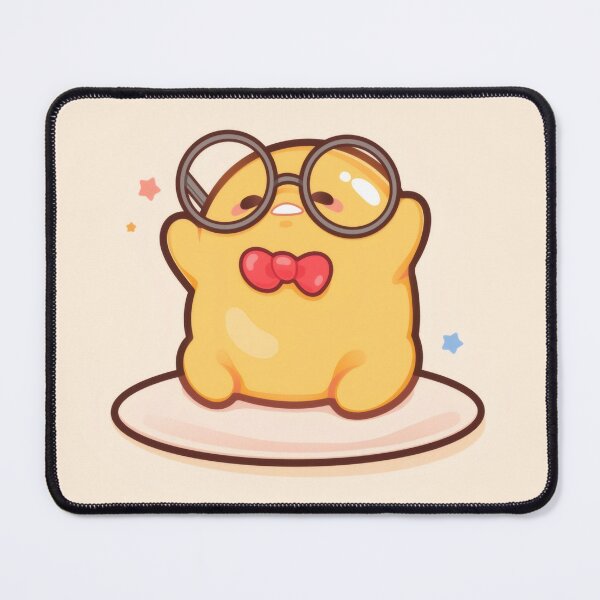 Item preview, Cute Smart Lazy Yellow Egg - Kawaii Nerd Glass Bowtie Aesthetic Sticker designed and sold by Billy Morfo™.