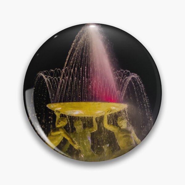 Item preview, Nighttime Colorful Fountain With Sculpted Statues and Illuminated Water Jets at City Plaza designed and sold by Nmallia.