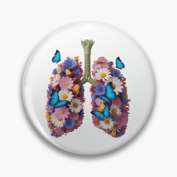 Item preview, Floral Lungs Respiratory Therapist Lung Cancer Awareness designed and sold by SapfireStuArt.