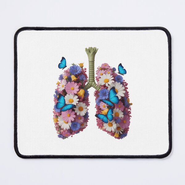 Item preview, Floral Lungs Respiratory Therapist Lung Cancer Awareness designed and sold by SapfireStuArt.