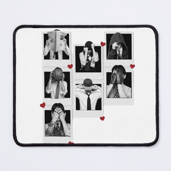 Item preview, BTS Shying Polaroid Hearts Aesthetic Print designed and sold by Mooncreates7.