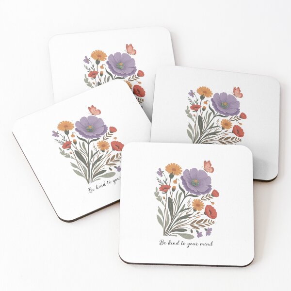 Item preview, Floral Mental Health Be Kind To Your Mind designed and sold by SapfireStuArt.