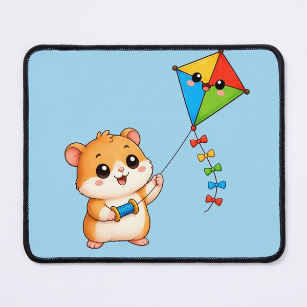 Item preview, Cute Hamster Flying Colorful Rainbow Kite Spring Design designed and sold by Seculinator.