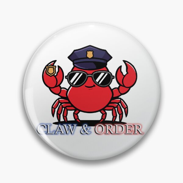 Item preview, Claw & Order Funny Police Crab Pun Humor Gift designed and sold by Chrono Design Workx.