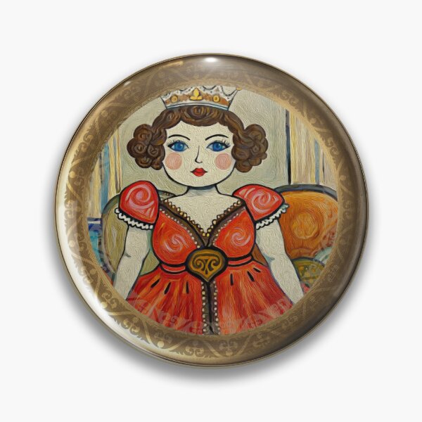 Item preview, QUEEN of ELSEWHERE | female in red gown and crown designed and sold by Byszeto.