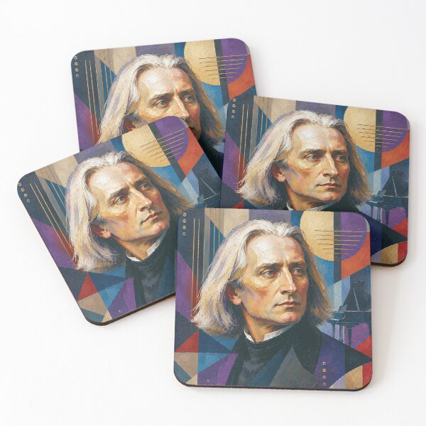 Item preview, Franz Liszt, Hungarian composer, virtuoso and pianist painting. designed and sold by GalleryKauffeld.