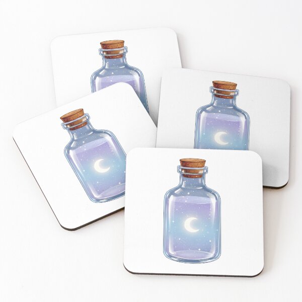 Item preview, Moonlit Wishes in a Tiny Bottle sticker  designed and sold by Designertanya.