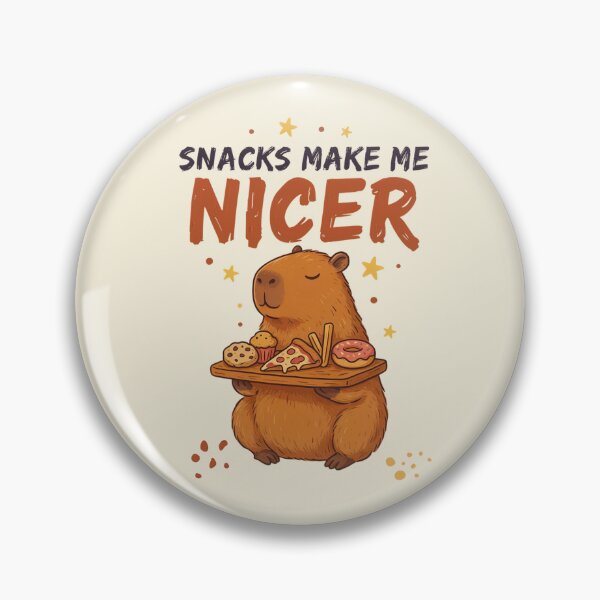 Item preview, Snacks Make Me Nicer - Funny Capybara Snack Lover designed and sold by DONT ASK CLUB.