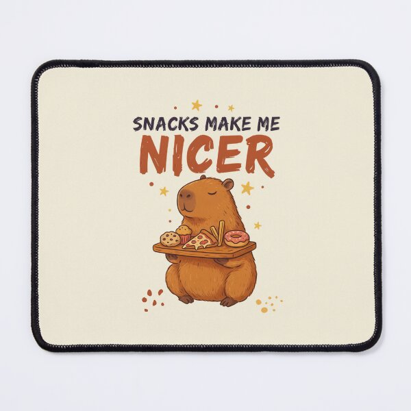 Item preview, Snacks Make Me Nicer - Funny Capybara Snack Lover designed and sold by DONT ASK CLUB.