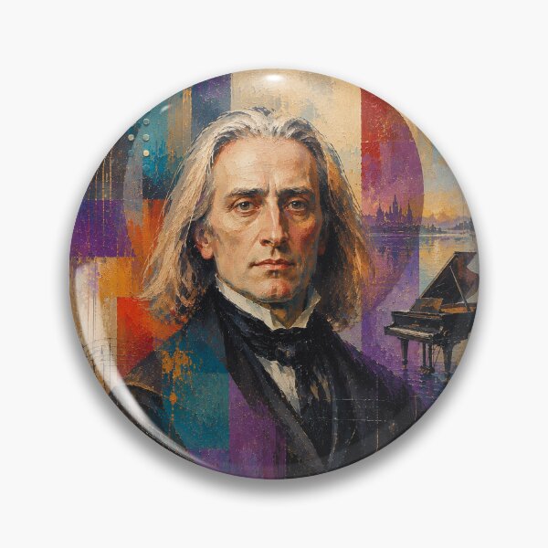 Item preview, Franz Liszt, Hungarian composer, virtuoso and pianist painting. designed and sold by GalleryKauffeld.