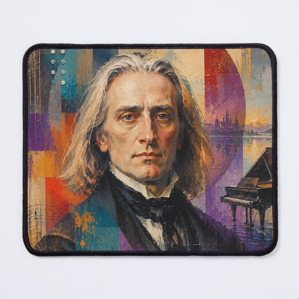 Item preview, Franz Liszt, Hungarian composer, virtuoso and pianist painting. designed and sold by GalleryKauffeld.