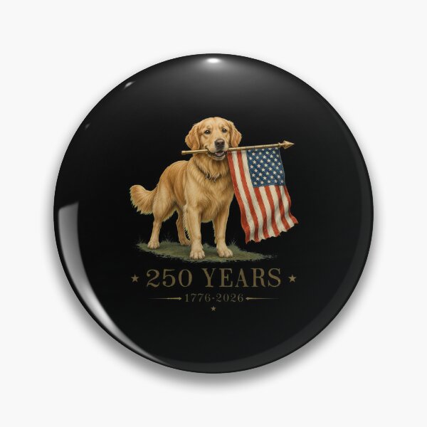 Item preview, Vintage Golden Retriever Patriotic Dog 250 Years 1776 2026 designed and sold by ber-flora.