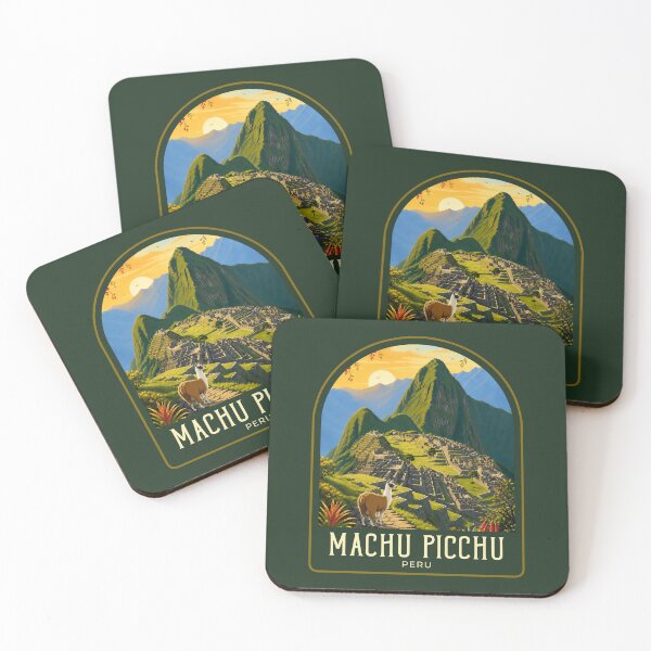 Item preview, Machu Picchu Vintage Travel Illustration designed and sold by HomeLivingCo.