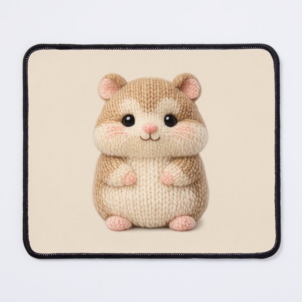 Item preview, Cute Knitted Hamster Plush | Kawaii Handmade Crochet Cottagecore designed and sold by Moons Studio.