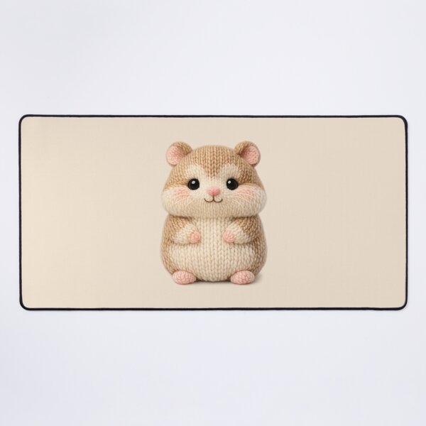 Item preview, Cute Knitted Hamster Plush | Kawaii Handmade Crochet Cottagecore designed and sold by Moons Studio.