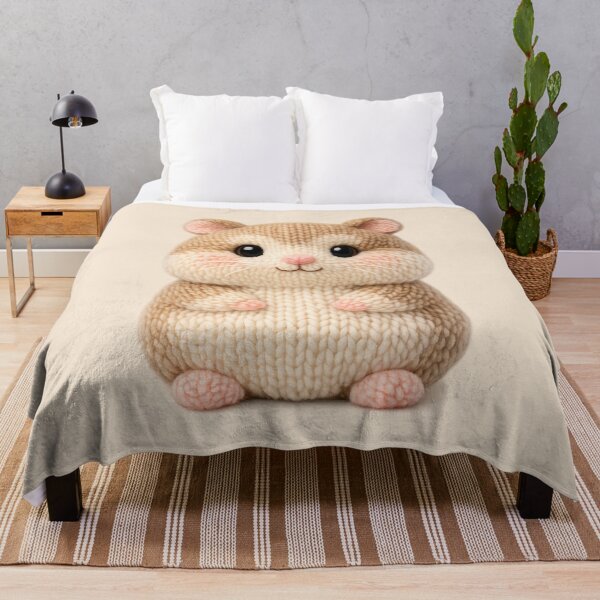 Item preview, Cute Knitted Hamster Plush | Kawaii Handmade Crochet Cottagecore designed and sold by Moons Studio.