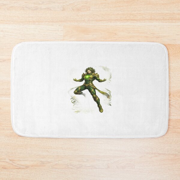 Aperçu de l'œuvre Nature Guardian Superhero with Emerald Energy Powers créée et vendue par Artisan Finds Online.