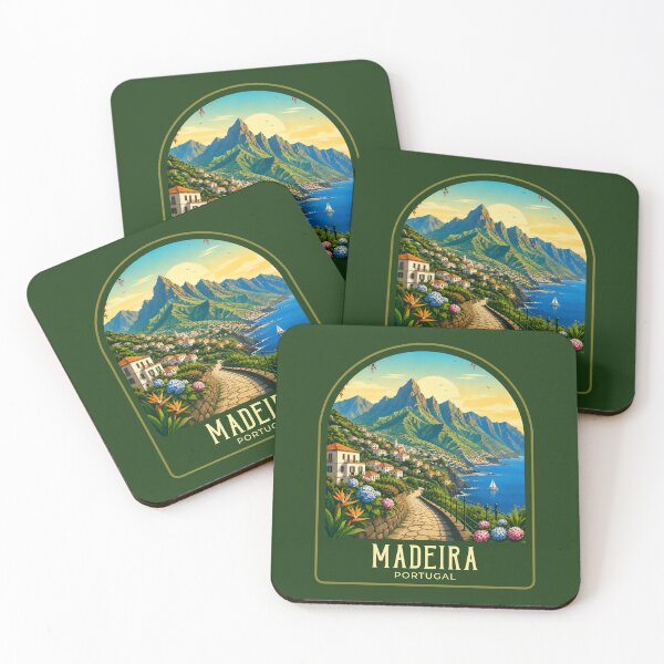 Item preview, Madeira Vintage Travel Illustration designed and sold by HomeLivingCo.