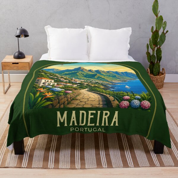Item preview, Madeira Vintage Travel Illustration designed and sold by HomeLivingCo.