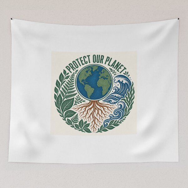 Item preview, Protect Our Planet Earth Guardian Nature Badge designed and sold by minynature.