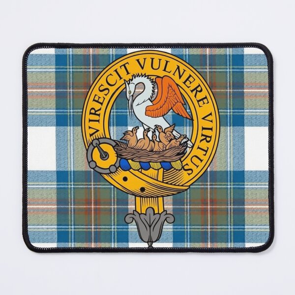Item preview, Stewart Crest and Muted Blue Tartan designed and sold by Kirrindy Designs.