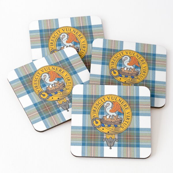 Item preview, Stewart Crest and Muted Blue Tartan designed and sold by Kirrindy Designs.