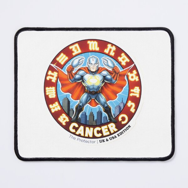 Item preview, Cancer The Protector Zodiac Superhero Badge Art designed and sold by Zodiac Celestial Art.
